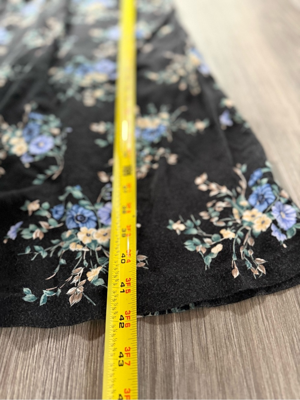 Alexandra Lee Vintage 90s Denim & Floral Midi Dress Cottagecore Grunge Y2K Sz 8 - Picture 6 of 7